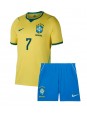 Brasilia Vinicius Junior #7 Kotipaita Lasten MM-kisat 2026 Lyhythihainen (+ shortsit)